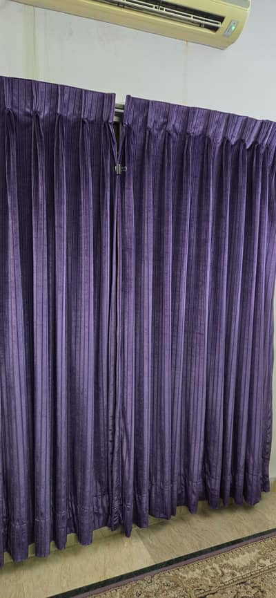 purple curtains