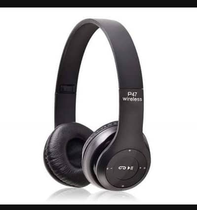 Black Wireless Headphone with Premium Sound and Lightweight Design