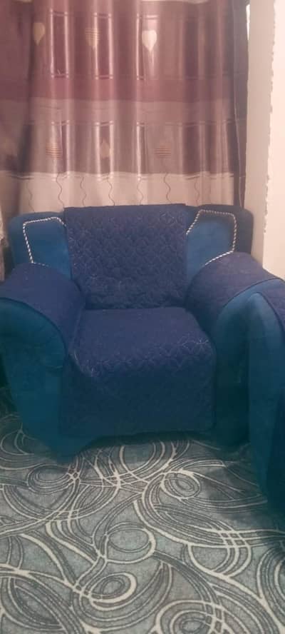 5 seater sofa navy blue colour