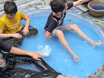 intex 10/8.5 condition good swimming pool for three people and 5. kids
