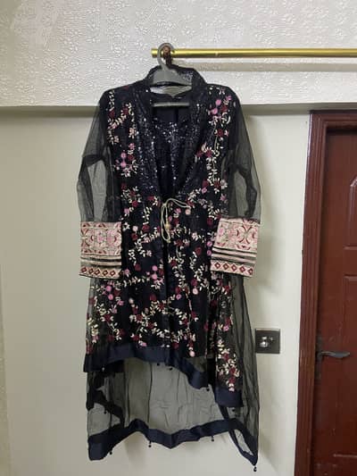 4 piece stitched coat set