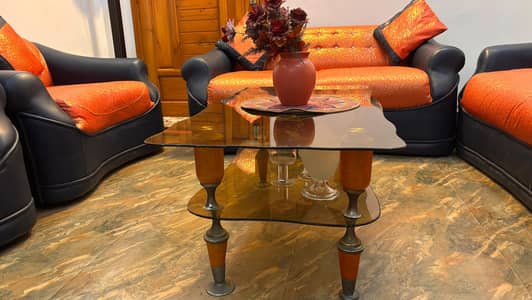 7 seater sofa set with table.