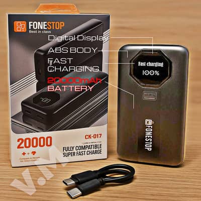 Fone Stop 20000mAh Power Bank - Super Fast Charging CK-017