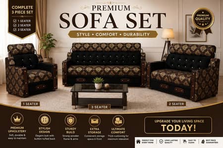 Complete sofa set 3 seater 2 seater 1 seater