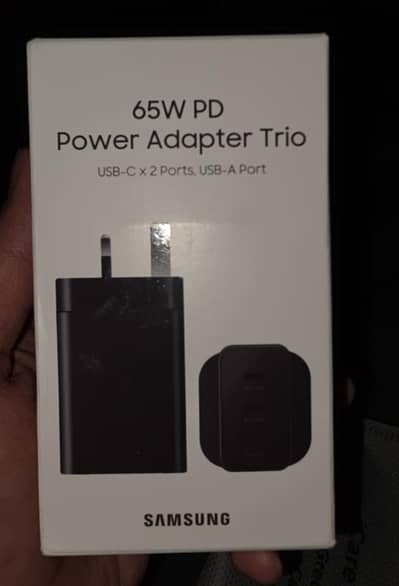 Samsung 65W 3 Pin Power Adapter trio