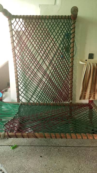 two charpai old pure wooden less time used