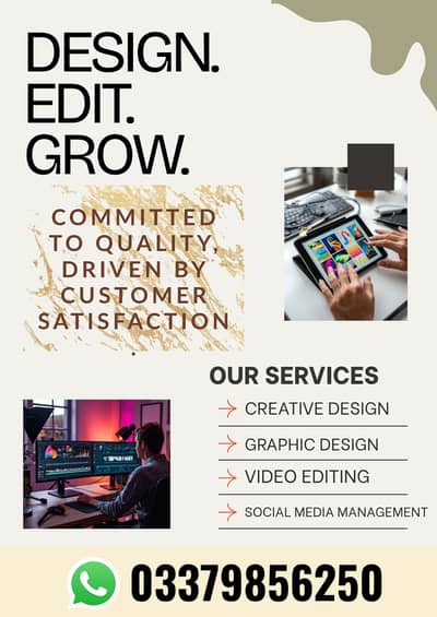 Graphic Design, Social Media Management and Video Editing