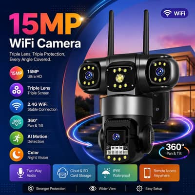 15MP WIFI CCTV SECURITY CAMERA WITH APP HD SMART CAMERA