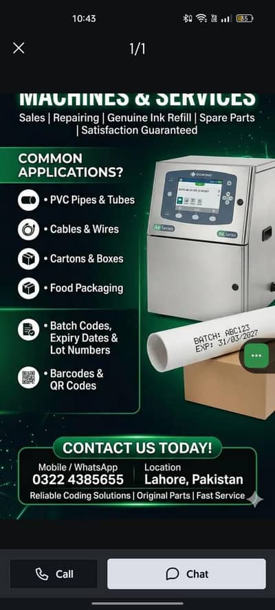 domino printing machine