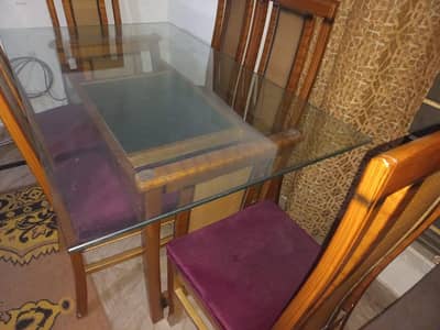 6 chairs  Dining table