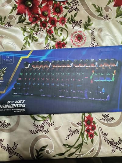 Gaming blue switch mechanical keyboard.