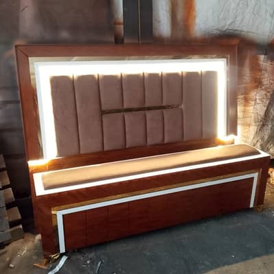 New style lightning bed with attached setti