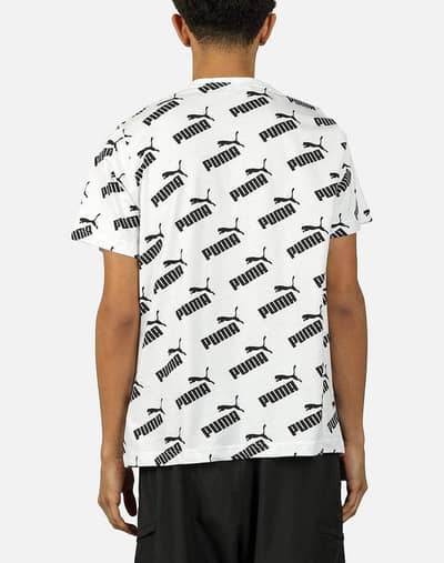 PUMA LOGO MEN SLIM FIT T-SHIRT | WHITE (SALE) VENDOR: PUMA