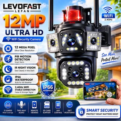12MP Triple Lens Security Camera Wireless Outdoor WiFi %0333;8927431%