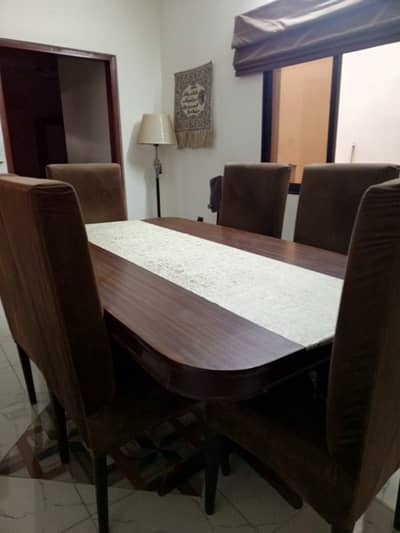 Wooden Dining + Center table