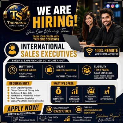 Discord Twitter and twitch Sales Executive