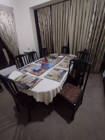 8 seater wooden dining table