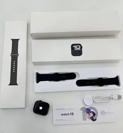 Apple Watch Series 10 Jet Black With Box Cable