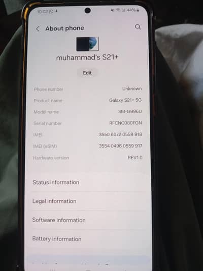 Samsung Mobile S21 Plus