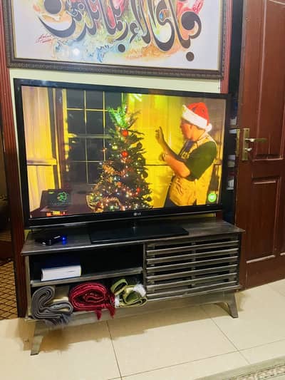 LG 50 Inch Plasma TV (Model 50PJ350R) + Android TV Box + TV Stand
