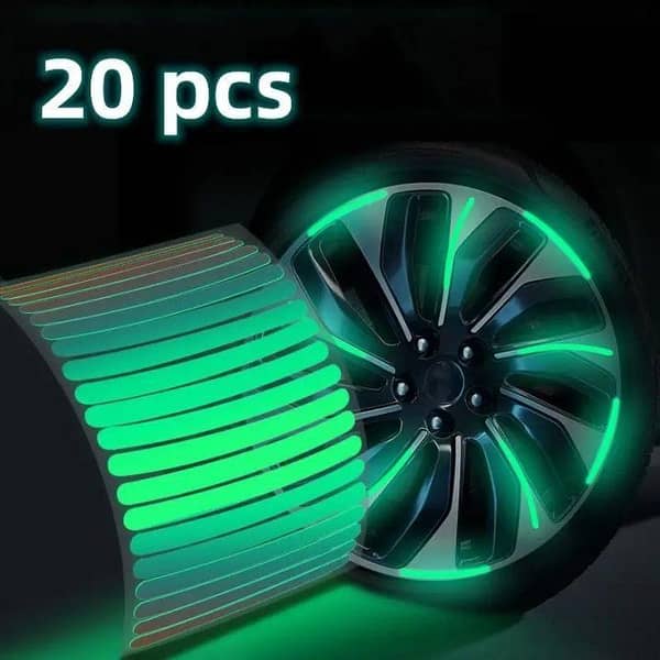 Universal Luminous Stickers For Bikes & Cars 20 Pcs Pack