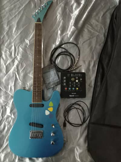 Electric Guitar Stratocaster and Amplifier