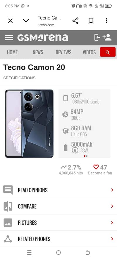Tecno CAMON 20
