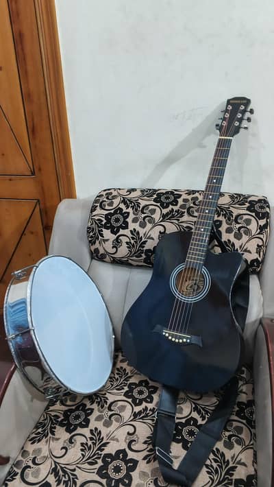 Canada Imported Guitar With Traditional Drum!