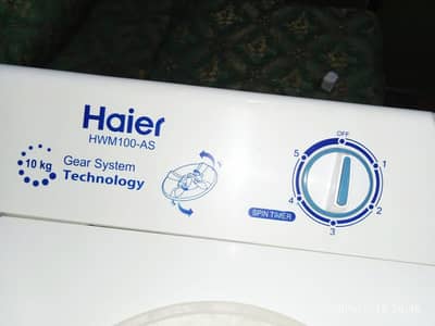 Haier 10 k. g washing machine twin tub model number HWM 100 AS