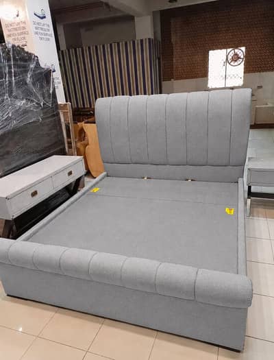 Grey Bedroom Set – Bed + 2 Side Tables + Dressing Table | Fully New