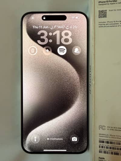 Apple iPhone 15 Pro Max (Factory Unlock) Natural Titanium Non-PTA