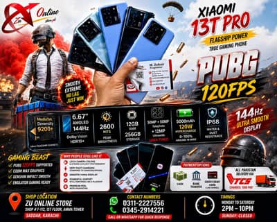 Xiaomi Redmi Mi 13T Pro 16GB 256GB PUBG 120FPS Dimensity 9200+
