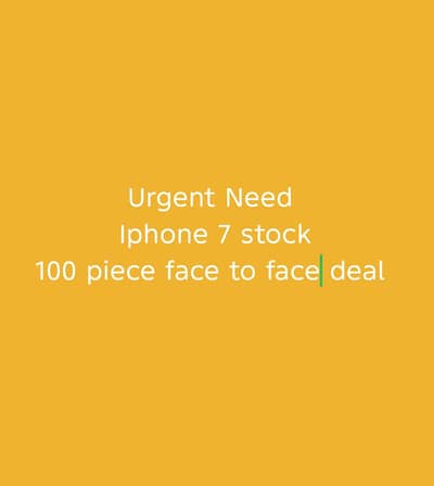Need iPhone 7 stock