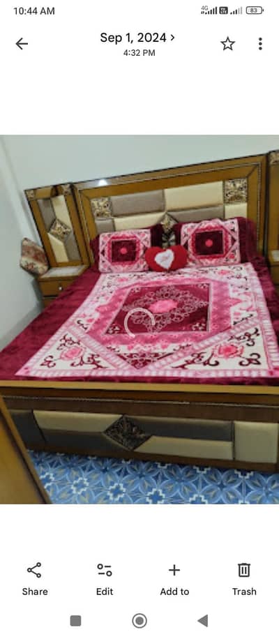 New bed with dressing