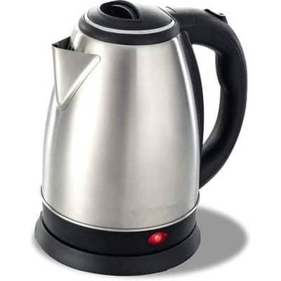 Electric Kettle Fast Boil Black Silver Pakistani Home