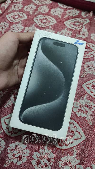 Apple iPhone 15 Pro jv 128 84 battery health with box 10 by 10