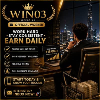 WIN03 Official Worker Work Smart • Earn Daily • Build Your Future