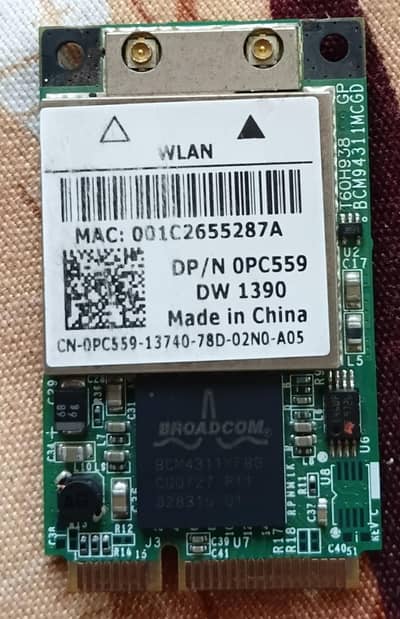 Dell/Broadcom BCM94313 Laptop Wi-Fi WLAN Card