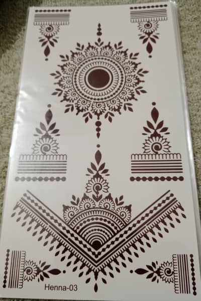 Beautiful Waterproof Henna Tattoo Stickers pack of 2,3,4,5,6,7,8,9,10