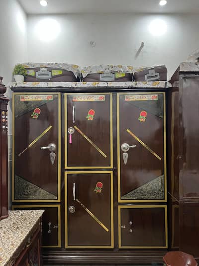 set of 2 heavy iron wardrobes