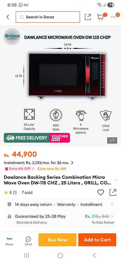 Dawlance Oven
