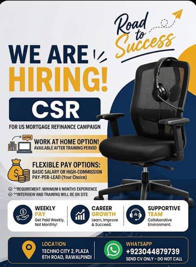 Urgent Hiring: Customer Service Reps (US Mortgage) - Rawalpindi
