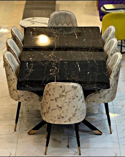 six seater dining table ser/restaurant furniture/luxury dining chairs