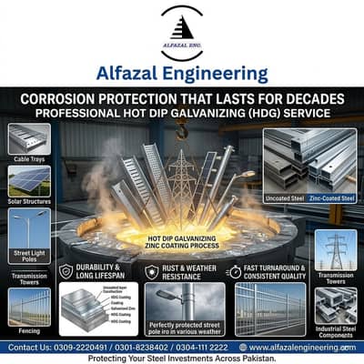 Hot Dip Galvanizing & Zinc Coating Service | Alfazal Engineering
