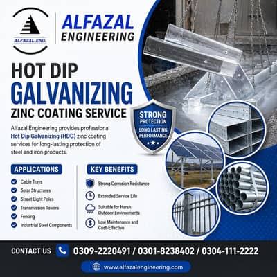 Hot Dip Galvanizing & Zinc Coating Service | Alfazal Engineering