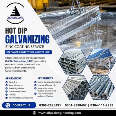 Hot Dip Galvanizing & Zinc Coating Service | Alfazal Engineering