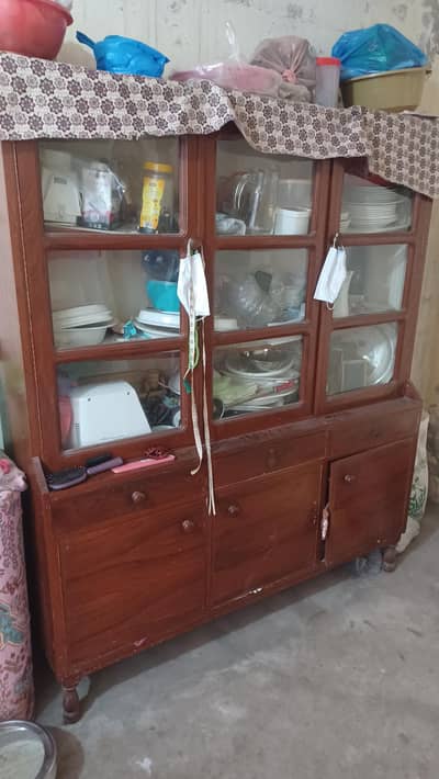 wooden showcase