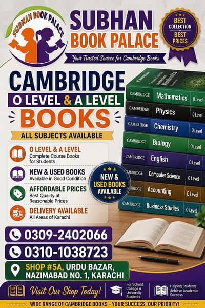 Cambridge Books for O Levels & A Levels |  Best Prices in Karachi