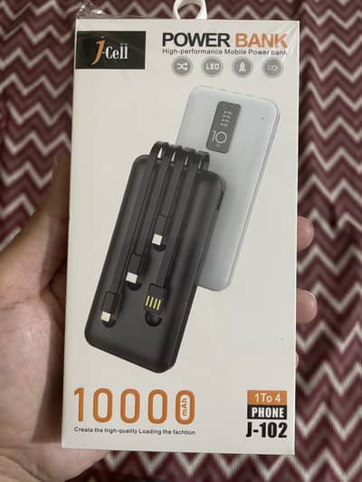 J-cell 10000 mAh Power Bank 5 in 1 Model j-102