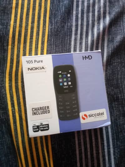 Nokia 105 keypad mobile with charger for sale